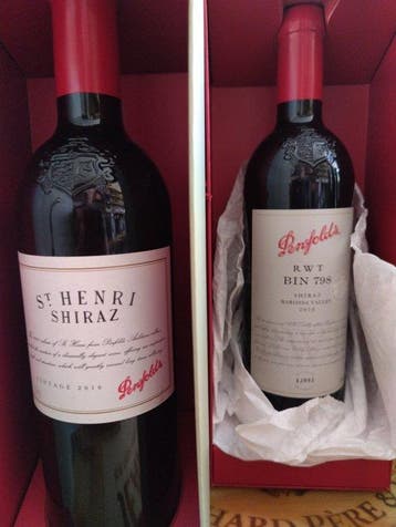 Penfolds, St Henri Shiraz 2016 & Penfolds, Bin 798 RWT 2018, Nieuw