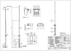 6, 7 of 8 meter heavy-duty stalen kantelmast met voetpla..., Nieuw