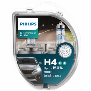 Philips H4 X-tremeVision Pro150 +150% autolampen – 2 stuks, Verzenden, Nieuw