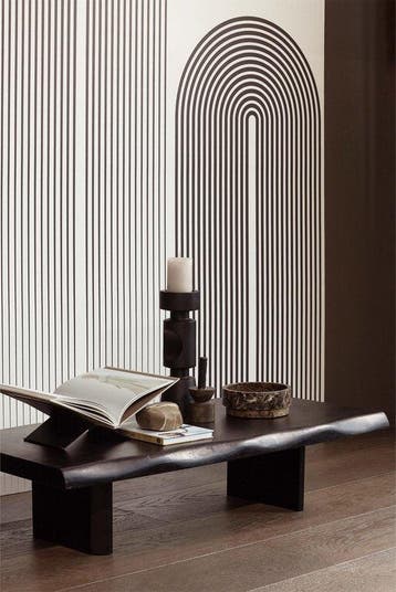WOOOD Cali Salontafel - Mangohout - Zwart - 55x120x28 cm, Verzenden, Nieuw