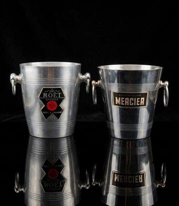 Champagne koeler (2) - Aluminium - Moët & Chandon - Mercier