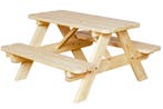 Rockwood® Kinder Picknicktafel Naturel 0.90m, Ophalen of Verzenden, Nieuw, Rechthoekig, Hout