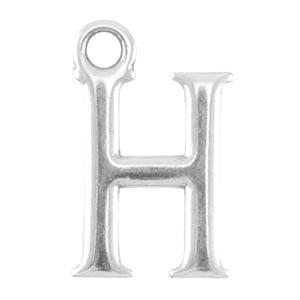 DQ bedel Letter H - Antiek Zilver 15,5 x 9,5 mm oogje: va..., Ophalen of Verzenden, Nieuw, Bedel