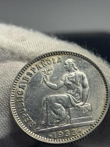 Spanje. II República Española. 1 Peseta 1933 *34 (Zonder