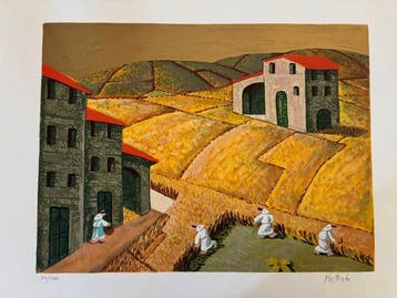 Norberto Proietti (1927-2009) - Frati e grano