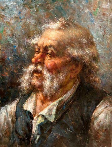 Nazzareno Sidoli (1879–1969) - Ritratto di Uomo con Baffi