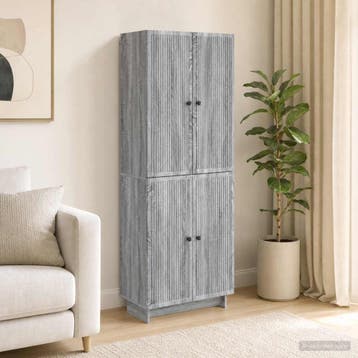 vidaXL Kastenset 2 pcs Grijs Sonoma 66 x 34,5 x 90 cm, Verzenden, Nieuw