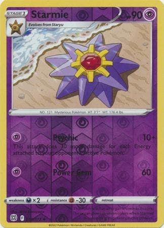 Starmie 55/172 reverse holo Brilliant Stars, Ophalen of Verzenden, Nieuw, Losse kaart, Foil