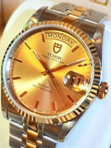 Tudor - Prince Date+Day - GOLD DIAL - 36mm - Zonder