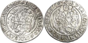 1/24 taler, daalder (groschen) 1637, Sachsen-kurlinie ab..., Verzenden