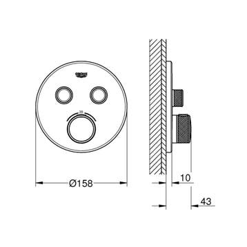 Thermostatische Douchekraan Grohe Grohtherm Smart Control, Ophalen of Verzenden, Nieuw