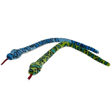 Pluche slangen knuffel set - blauw en groen - 100 cm, Verzenden, Nieuw