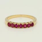 Ring - 18 karaat Geel goud - Robijn, Nieuw