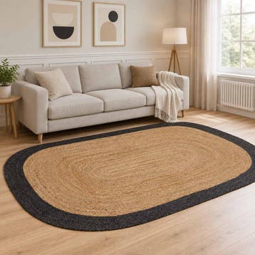 vidaXL Gebied Tapijt Donkergrijs 205 x 305 cm Jute, Huis en Inrichting, Verzenden, Nieuw