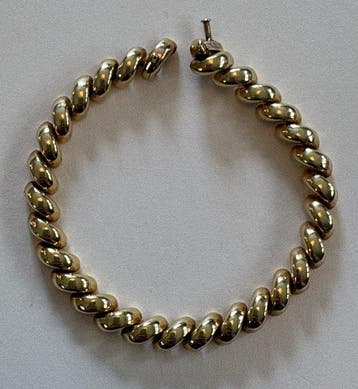 Schakelarmband - 14 karaat Geel goud - 14.00ct. tw. - Au, Sieraden, Tassen en Uiterlijk, Antieke sieraden