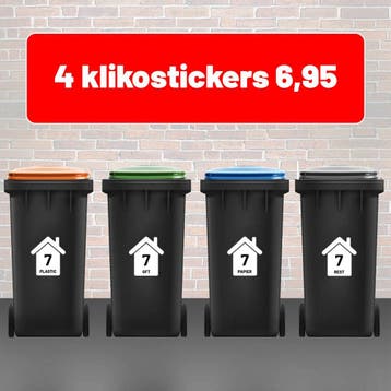 4 klikostickers 6,95, Nieuw, Overige typen
