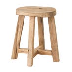 *WOONWINKEL* Must Living Gio Teak Houten Krukje Naturel, Verzenden, Nieuw
