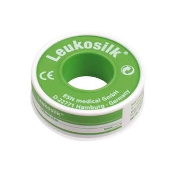 Leukosilk 1,25 cm x 5 m  met klemring 1 stuk 1021, Verzenden, Nieuw