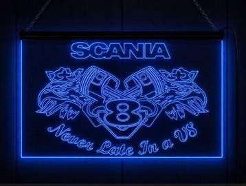 Led bord Scania V8, Ophalen of Verzenden, Nieuw, Reclamebord