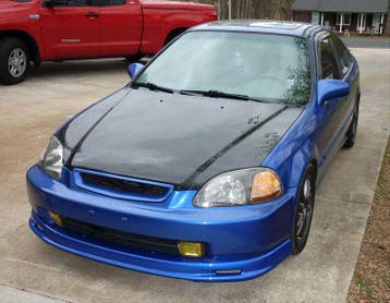 PU Design Voorlip Mugen Style Honda Civic 1996-1998, Auto-onderdelen, Carrosserie en Plaatwerk, Honda, Voor, Nieuw, Ophalen of Verzenden
