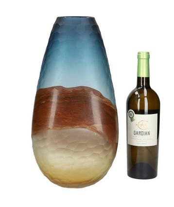 Vaas - Glas - Vaas - Glas - Luxe gesneden vaas