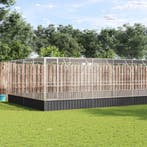 vidaXL Volière met verlengstuk 832x414x212 m staal, Verzenden, Nieuw