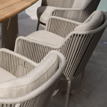 Prado Bernini dining tuinset 160xH75 cm rond 7 delig, Ophalen of Verzenden, Nieuw