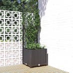 vidaXL Plantenbak met trellis zwart 40x40x136 cm PP, Tuin en Terras, Kunststof, Verzenden, Minder dan 60 cm, Nieuw