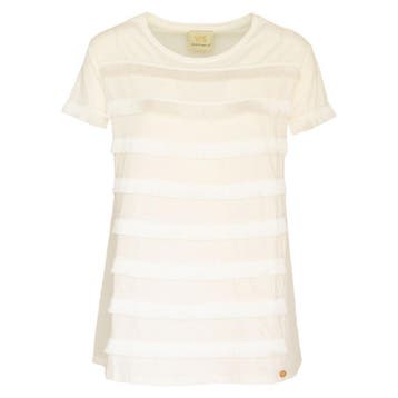 Verysimple • off-white shirt met franjes • 38 (IT44), Maat 38/40 (M), Verzenden, Nieuw, Wit