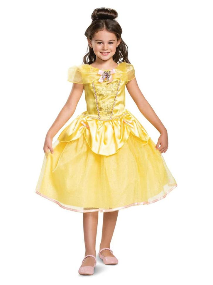 Disney Jurk Belle Geel Kind Deluxe, Kleding | Dames, Carnavalskleding en Feestkleding, Nieuw, Ophalen of Verzenden