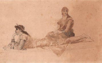 Pietro Scoppetta (1863-1920) - Due donne orientali