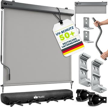 Klemluifel - Balkon luifel - Verticale luifel - 180x250 cm -, Verzenden, Zo goed als nieuw