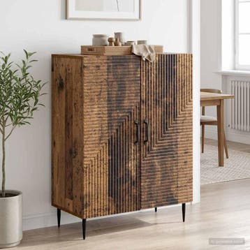 vidaXL Dressoir Oud hout 66 x 34,5 x 89,5 cm Bewerkt hout, Verzenden, Nieuw, Overige houtsoorten, Minder dan 50 cm