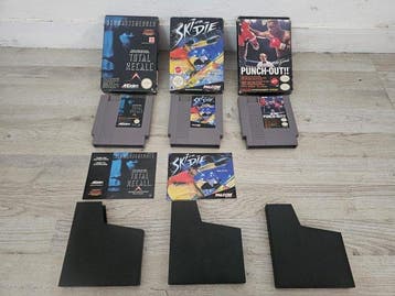 Nintendo - Nes - Total Recall; Skate or Die; Mike Tysons, Nieuw