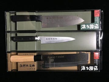 Japanese Masamune Kitchen Knife 3-Piece Set - Santoku,