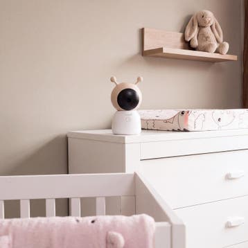 Omajin babyfoon met camera - beige / rood - OBC-01 | 8 x 8 x, Verzenden, Nieuw