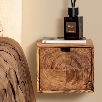 *WOONWINKEL* Hangend Nachtkastje Hout Met Grote Lade, Verzenden, Nieuw