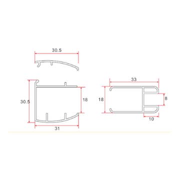Aanbieding: Eco Douchewand Met Muurprofiel 8mm Nano (Alle, Ophalen of Verzenden, Nieuw