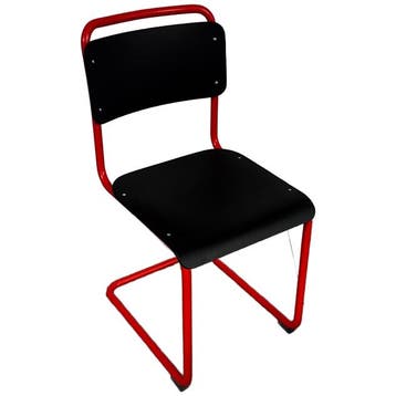 Dutch Originals Eetkamerstoel Gispen 101xl Set Van 6, Ophalen of Verzenden, Zo goed als nieuw, Rood, Vijf, Zes of meer stoelen