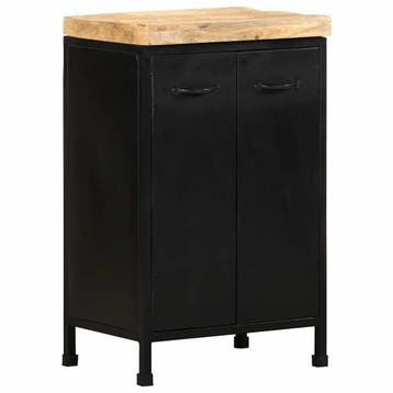 vidaXL Dressoir 47x35x76 cm ruw mangohout, Minder dan 50 cm, Verzenden, Nieuw, 25 tot 50 cm