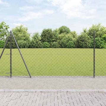 vidaXL gaashek met betonnen voetstuk 10 x 1,2 m PVC-Coated, Verzenden, Nieuw, IJzer
