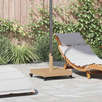 vidaXL Parasolvoet Licht Hout 45 x 45 x 31,5 cm, Verzenden, Nieuw, Minder dan 1 meter, Parasolvoet