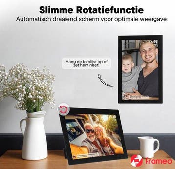 Digitale Fotolijst 10.1 inch - Glas Display - HD - Frameo Ap, Verzenden, Zo goed als nieuw