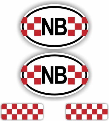 Provincie Brabant auto stickers. (1364.la70), Verzenden