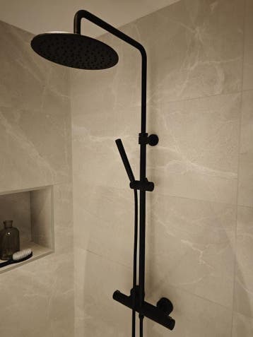 Regendouche mat zwart structuur - 0005, Ophalen, Nieuw, Douche