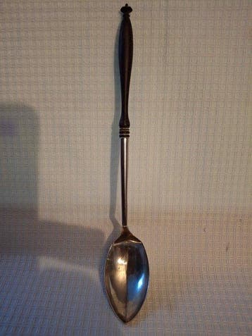 Lepel - Antieke Zilveren Olijflepel Hollandse zilver keur,, Antiek en Kunst