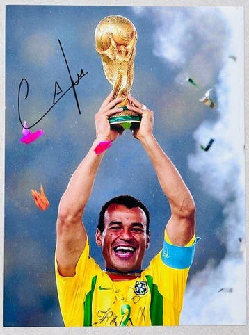 Cafu - Hand Signed – Brazil Photo: 2002 World Cup Winner –, Nieuw