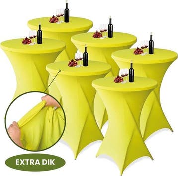 Statafelrok Geel x 6 – 80-85 x 110 cm met Opbergtas – Stata, Verzenden, Nieuw