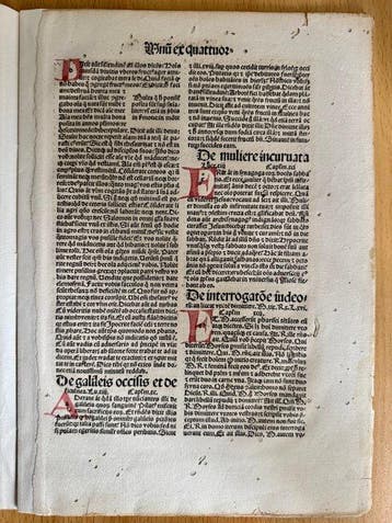Johannes Gerson - Incunabula 11-Leaf Fragment: Magic,