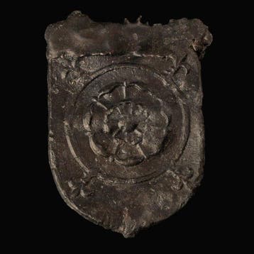 Post-middeleeuws Lood Nederlandse dakplaquette met